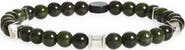 Caputo & Co. Men's Square Beaded Stretch Bracelet