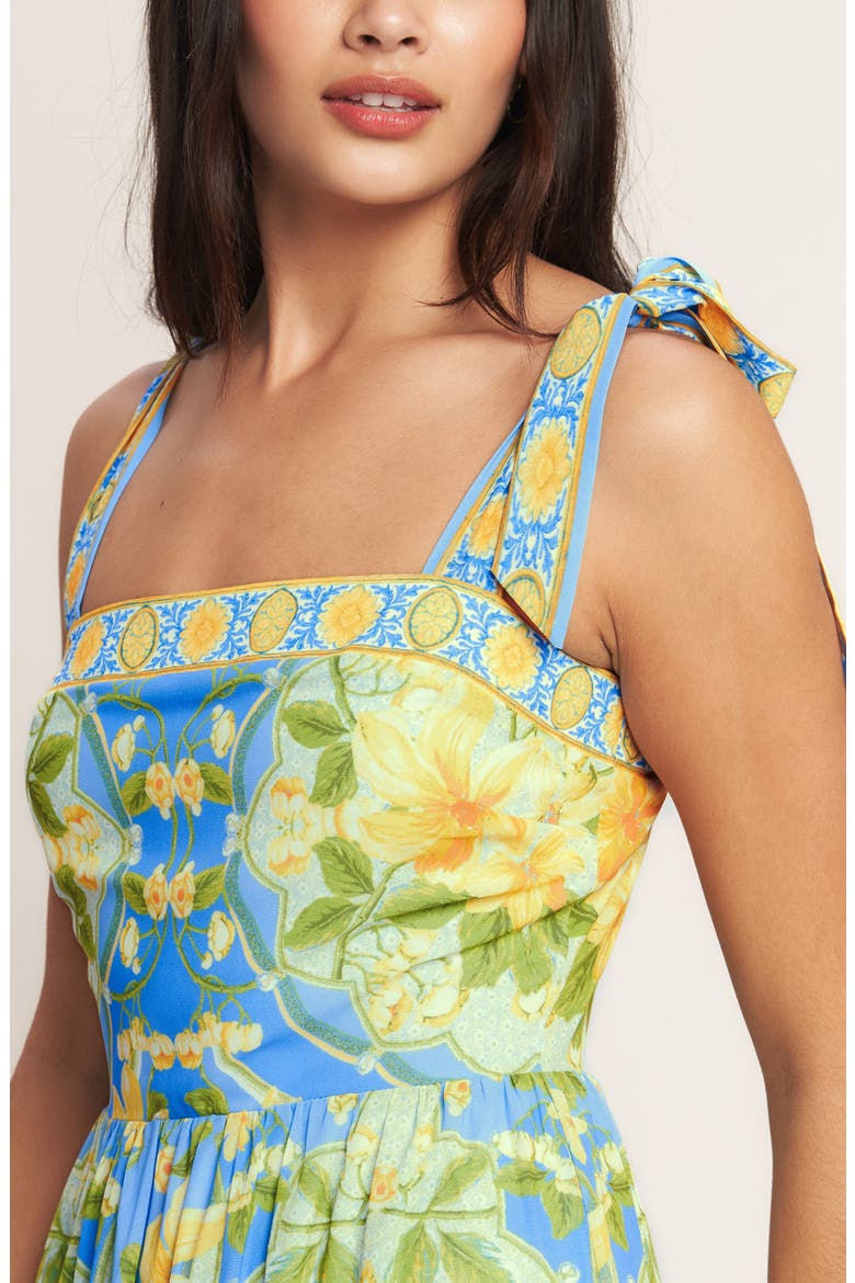 Printed Maxi Dress, Alternate, color, LIGHT BLUE