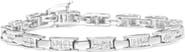 Haus of Brilliance 14K White Gold 2.0 Cttw Princess Cut Diamond Rectangular Link Bracelet