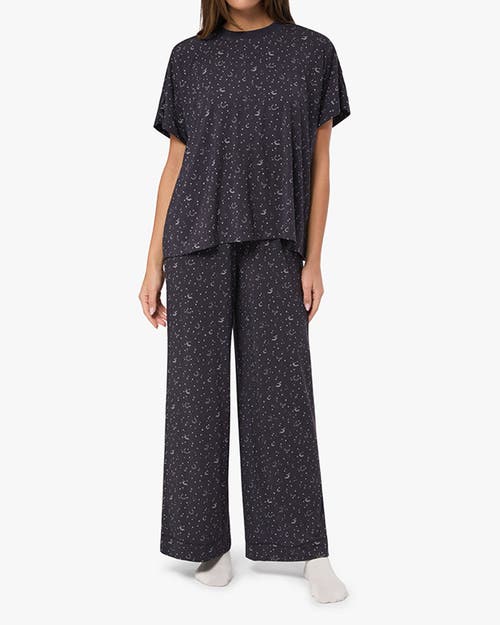 Weworewhat Wide Leg Pants In Drk Navy/ivory