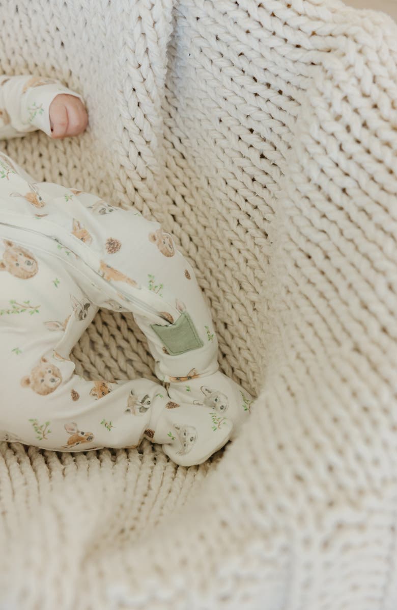 Copper Pearl Wilder Zip-Up Footie Pajamas, Alternate, color, Wilder