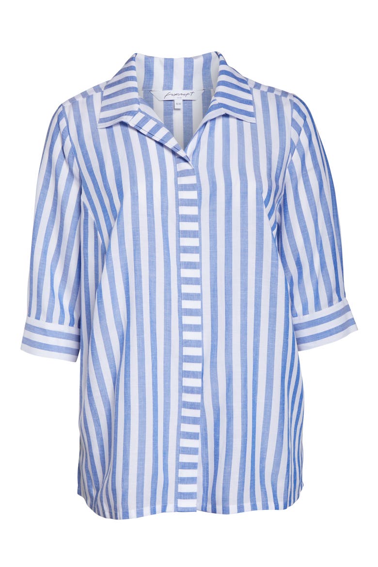 Skye Stripe Tunic Shirt, Alternate, color, LAPIS BLUE