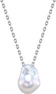 The Pearl Source 12mm White Freshwater Baroque Pearl Arlet Pendant