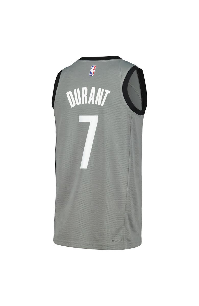 Jordan Brand Men's Nike Kevin Durant Gray Brooklyn Nets Swingman Player Jersey - Statement Edition, Alternate, color,