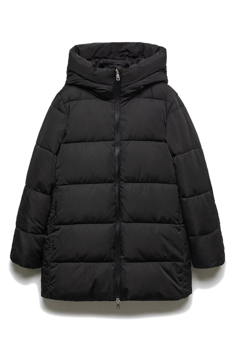 MANGO Quilted Hooded Water Repellent Puffer Jacket, Alternate, color,