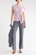 NORDSTROM RACK Short Sleeve Tie Detail Top