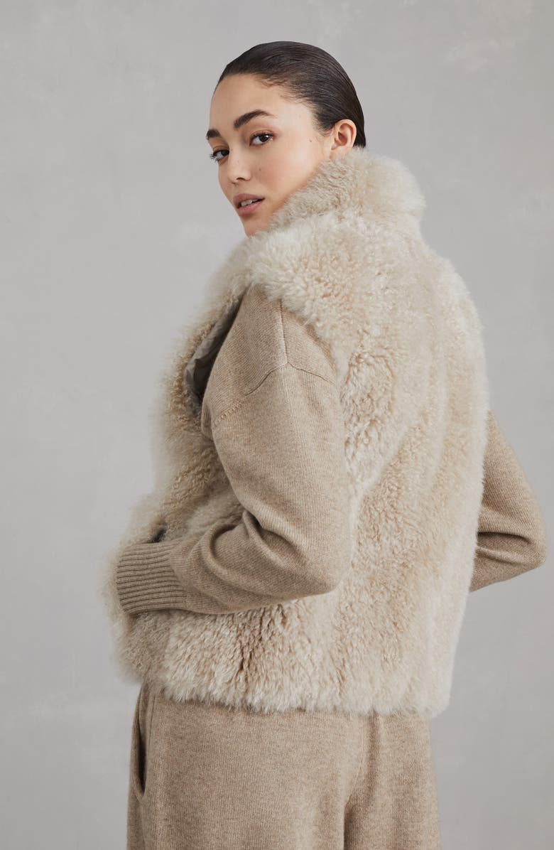Brunello Cucinelli Shearling reversible vest, Alternate, color, 