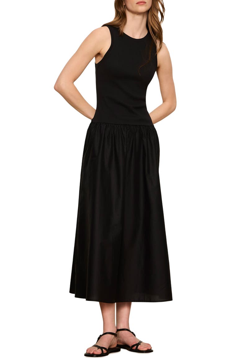 Take Me Away Sleeveless Tank Maxi Dress, Alternate, color, BLACK