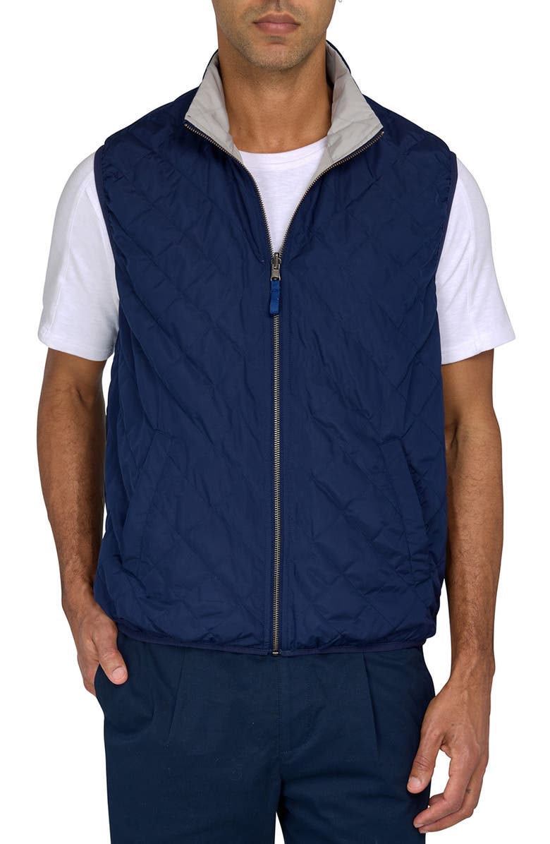 CONSTRUCT Solid Reversible Vest, Main, color, Navy
