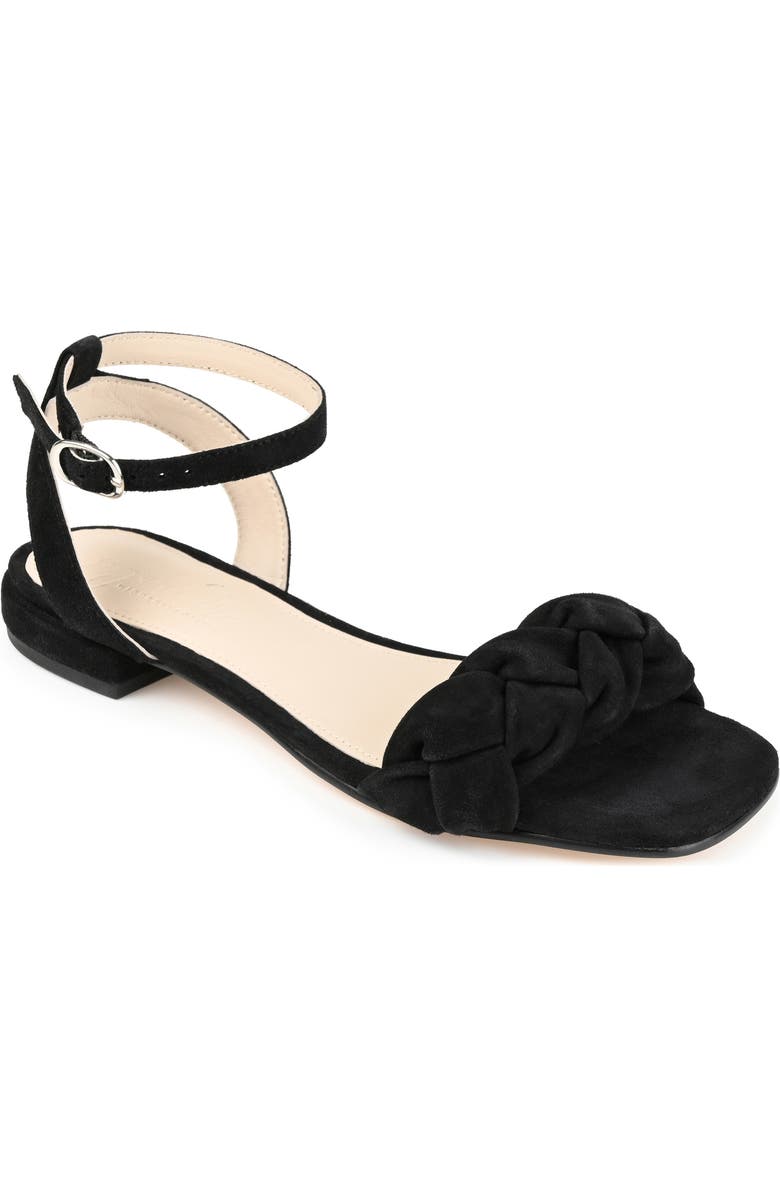 Journee Signature Sellma Braided Ankle Strap Sandal, Main, color,