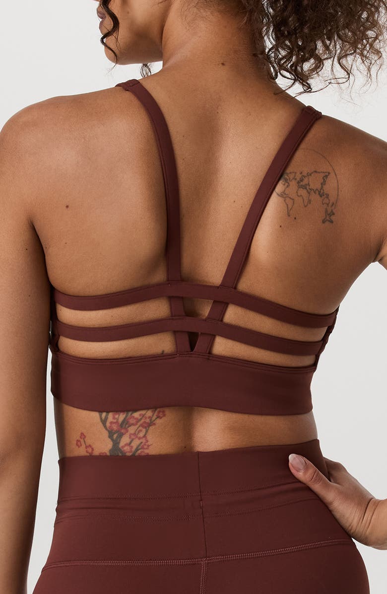 Vuori Yosemite Longline Sports Bra, Alternate, color, Burnt Sienna