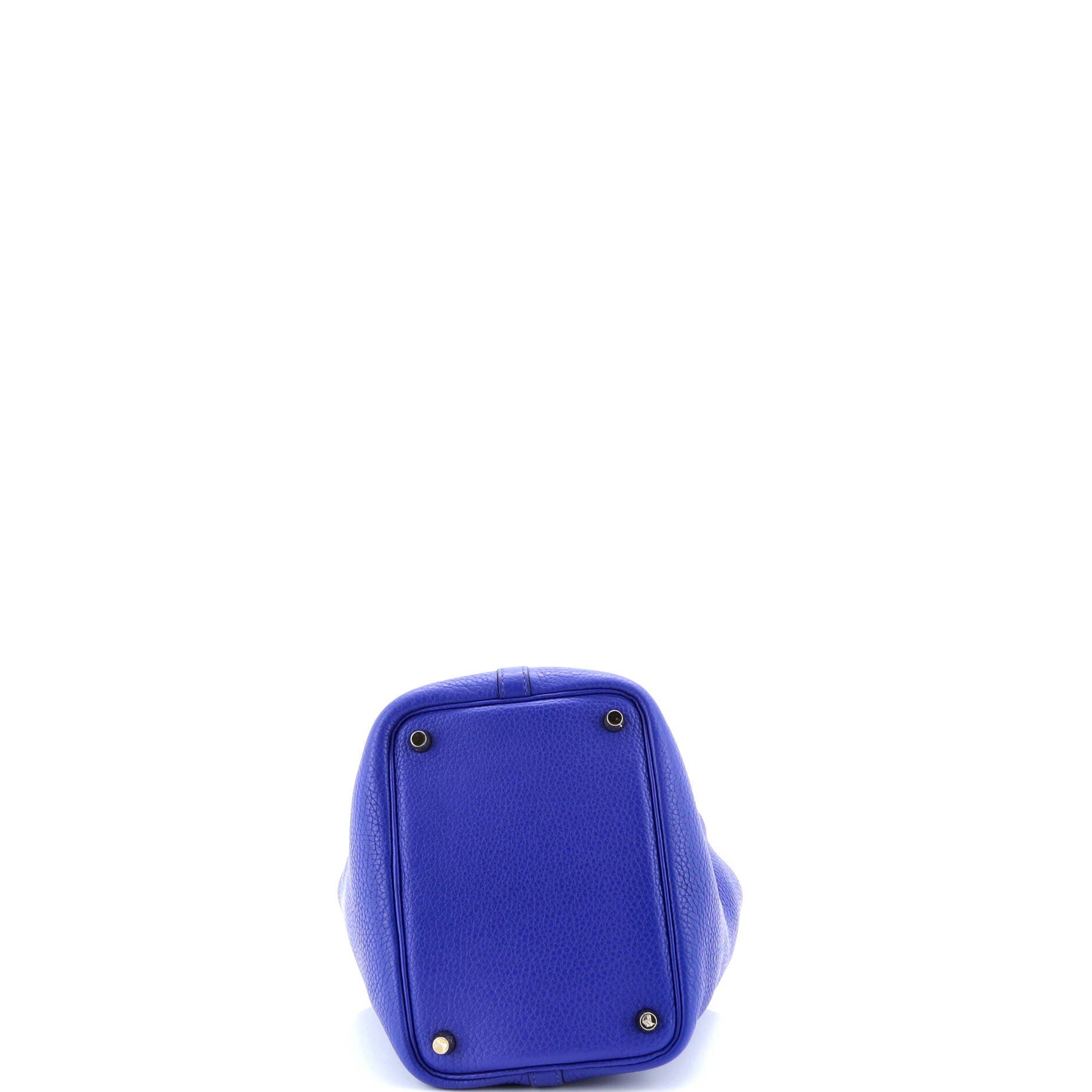 Pre-Owned Hermes Picotin Lock Bag Clemence PM, Alternate, color, Bleu Electrique