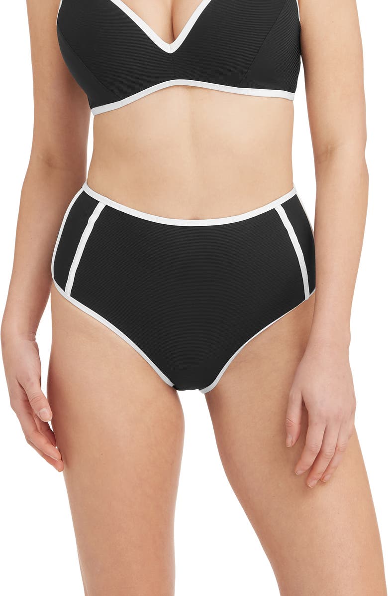 Sea Level High Waist Swim Bottoms, Main, color, 