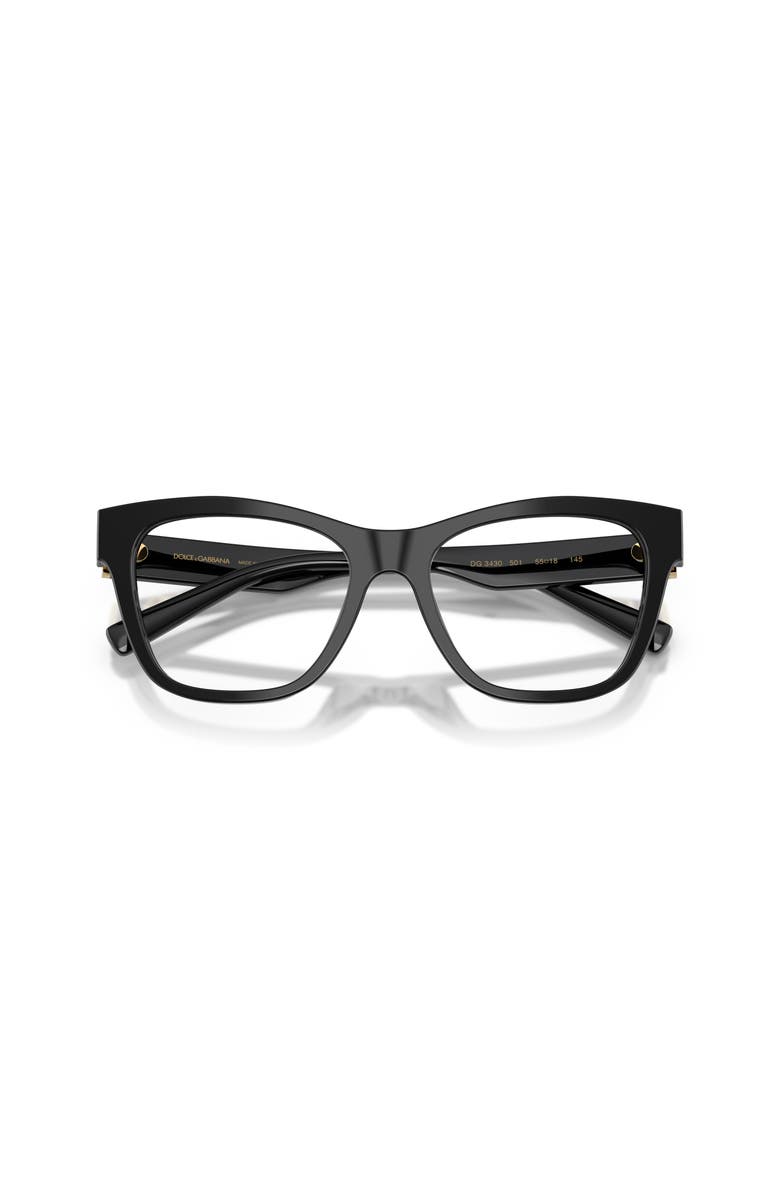 Dolce&Gabbana 55mm Square optical glasses, Alternate, color, Black