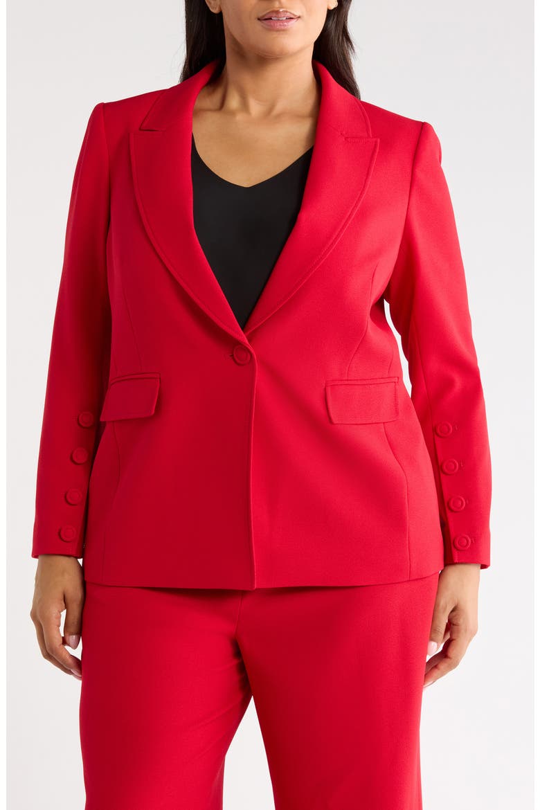 One-Button Blazer, Alternate, color, LIPSTICK