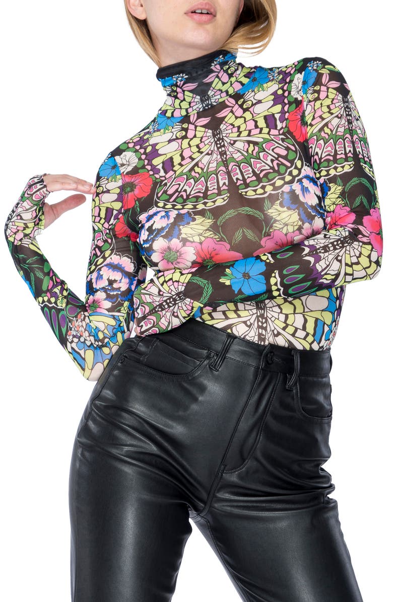 AFRM Zadie Power Mesh Long Sleeve Shirt, Alternate, color,