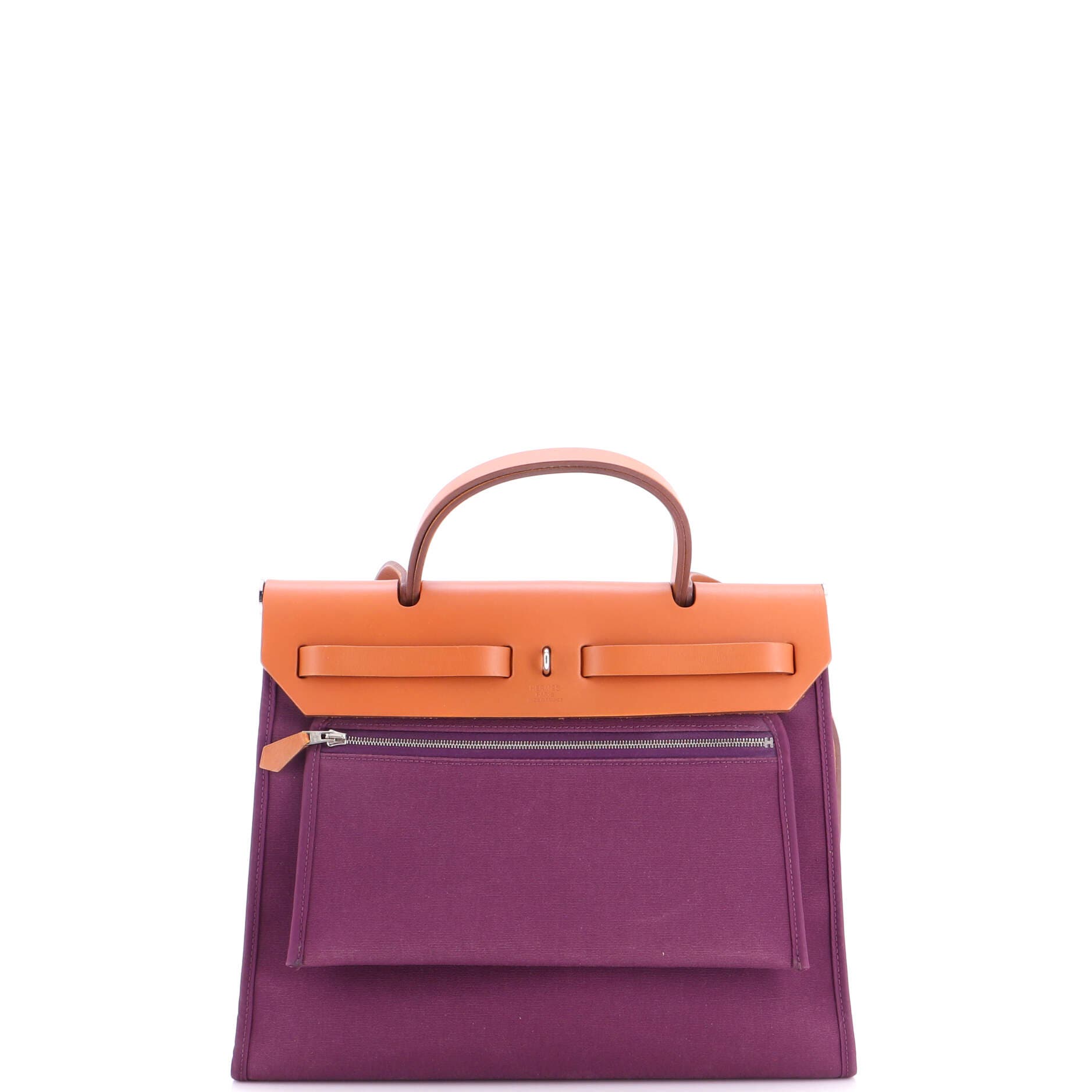 Herbag Zip Leather and Toile 31, Alternate, color, Red