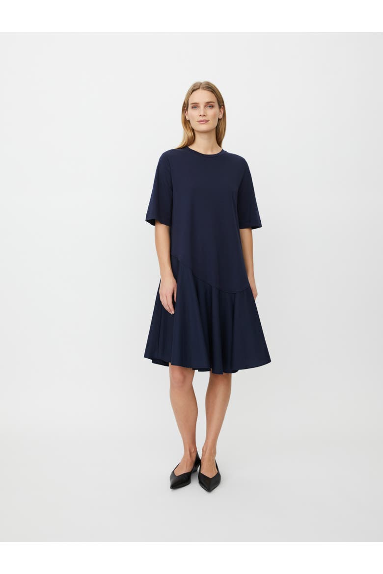 MaNyloran Asymmetric Detail Dress, Main, color, Navy Blazer