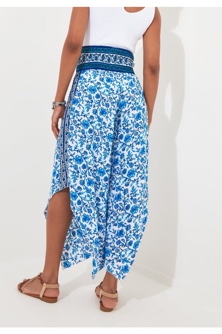 Flowy Crop Beach Pant, Alternate, color, BLUE FLORAL