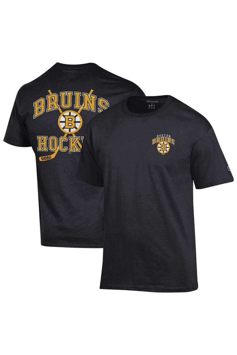 Men's Champion  Black Boston Bruins Stick With It Jersey T-Shirt, Main, color, Black