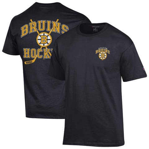 Men's Champion  Black Boston Bruins Stick With It Jersey T-Shirt