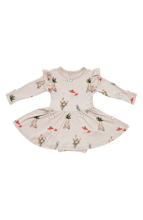 Herbology Long Sleeve Skirted Bodysuit (Baby)