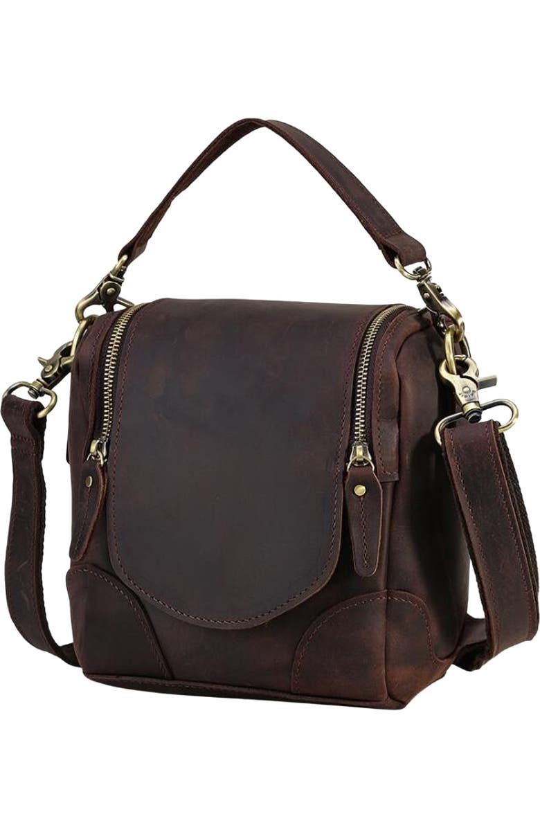 STEEL HORSE LEATHER The Calista | Small Leather Camera Bag - Leather Camera Lens Case, Alternate, color, Dark Brown