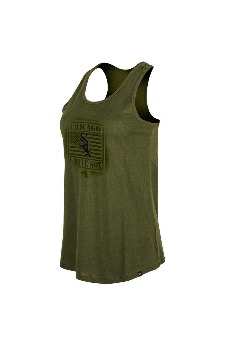 New Era Women's New Era Olive 2023 Chicago White Sox Armed Forces Day Racerback Tank Top, Alternate, color, Olive