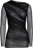 FRAME The Draped Sheer Top