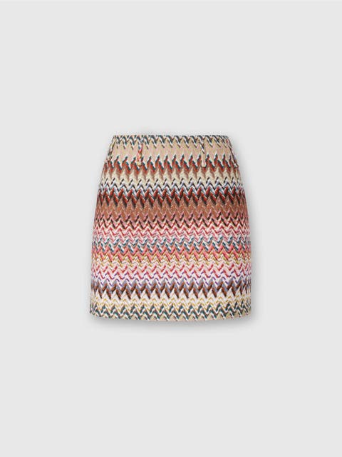 Mini Skirt With Zigzag Pattern