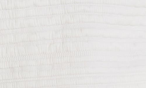 Nz Active By Nic+zoe Textured Long Sleeve Johnny Collar Polo In Paper White