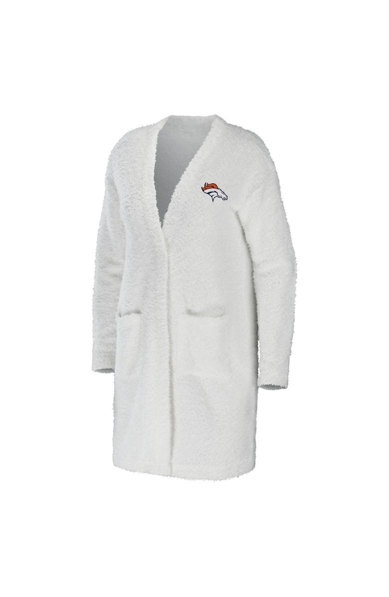 WEAR by Erin Andrews Women's WEAR by Erin Andrews Cream Denver Broncos Cozy Lounge Cardigan Sweater, Alternate, color, 