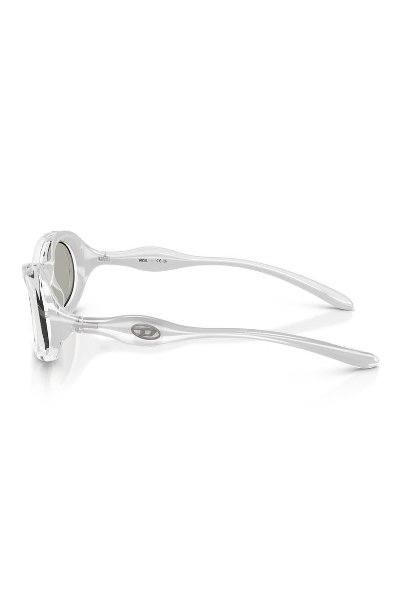 DL3011U 51mm Oval Sunglasses, Alternate, color, CRISTAL METALLIC / GREY SILVER