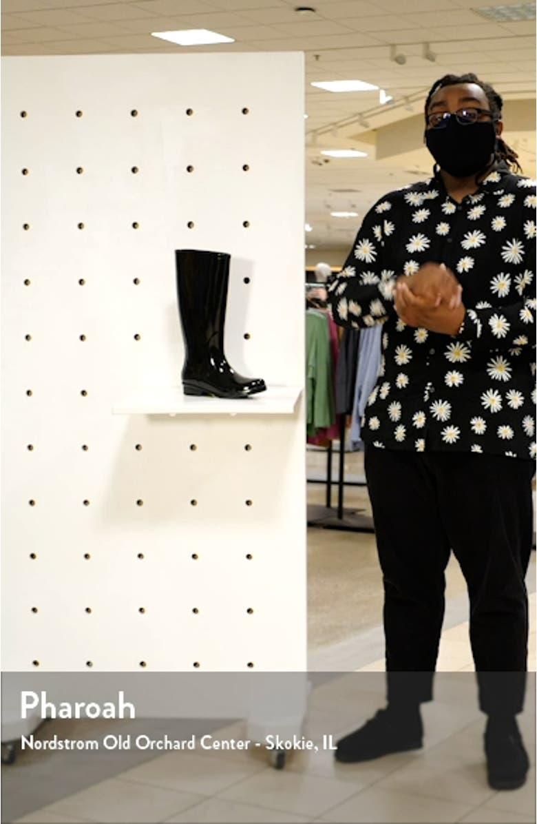 Polished Waterproof Tall Rain Boot, sales video thumbnail