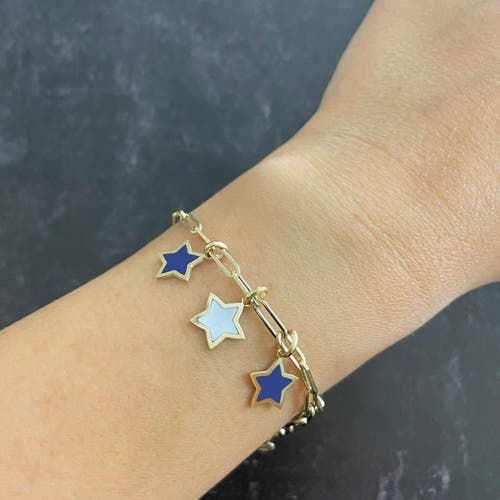 The Lovery Fine Jewelry Lapis Star Charm In Gold