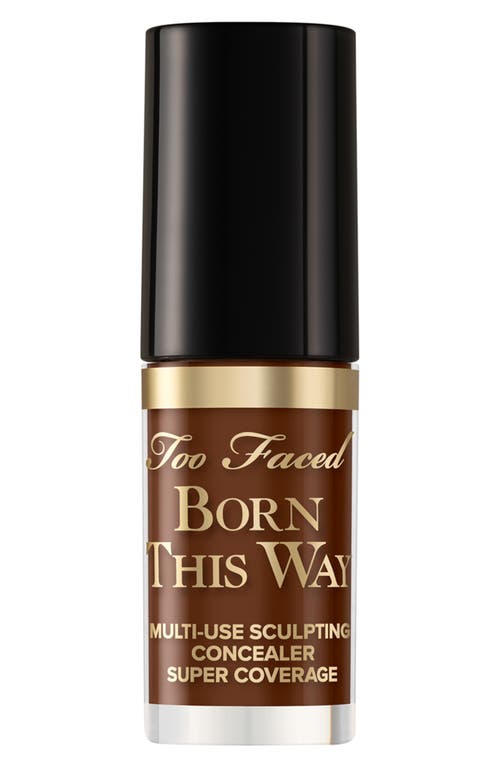 Too Faced Mini Born This Way Super Coverage Multi-use Concealer Cocoa 0.06 oz / 1.77 ml In Cocoa