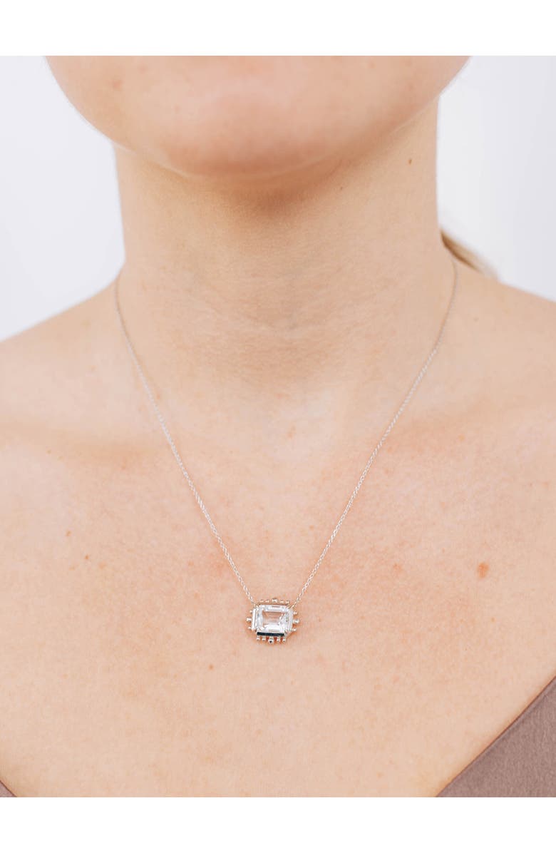 Anzie Marine White Topaz Pendant Necklace, Alternate, color, White Silver