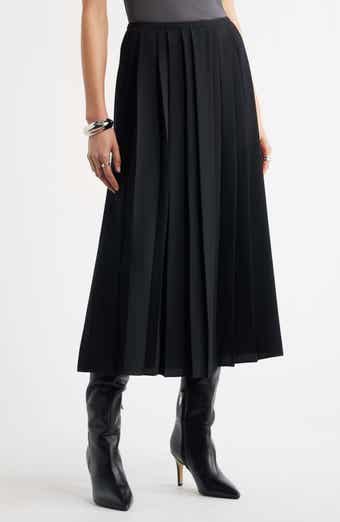 Pleated Midi Skirt