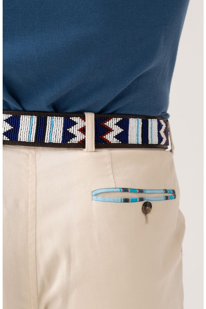 Maasai Beaded Belt, Alternate, color, BLUE/WHITE