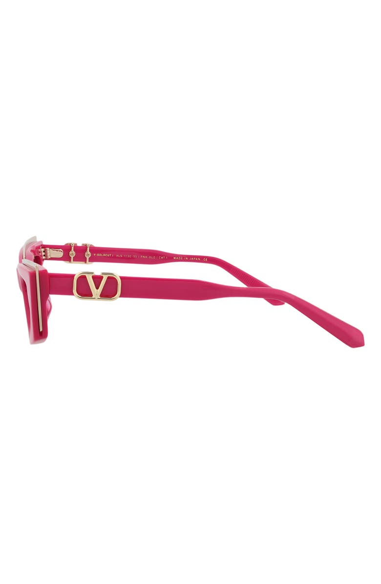 Valentino 55mm Cat Eye Sunglasses, Alternate, color, Pink Pink Pink