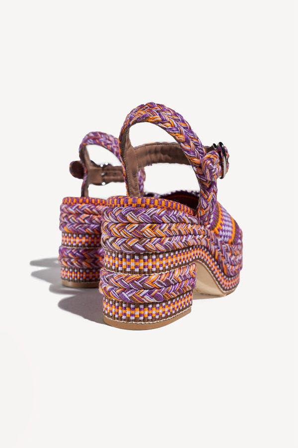 Amambaih Gala High platform sandals, Alternate, color, Orange