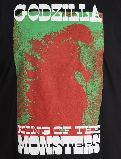 True Nation By Dxl Big & Tall Godzilla King Of Monsters Graphic Tee In Black
