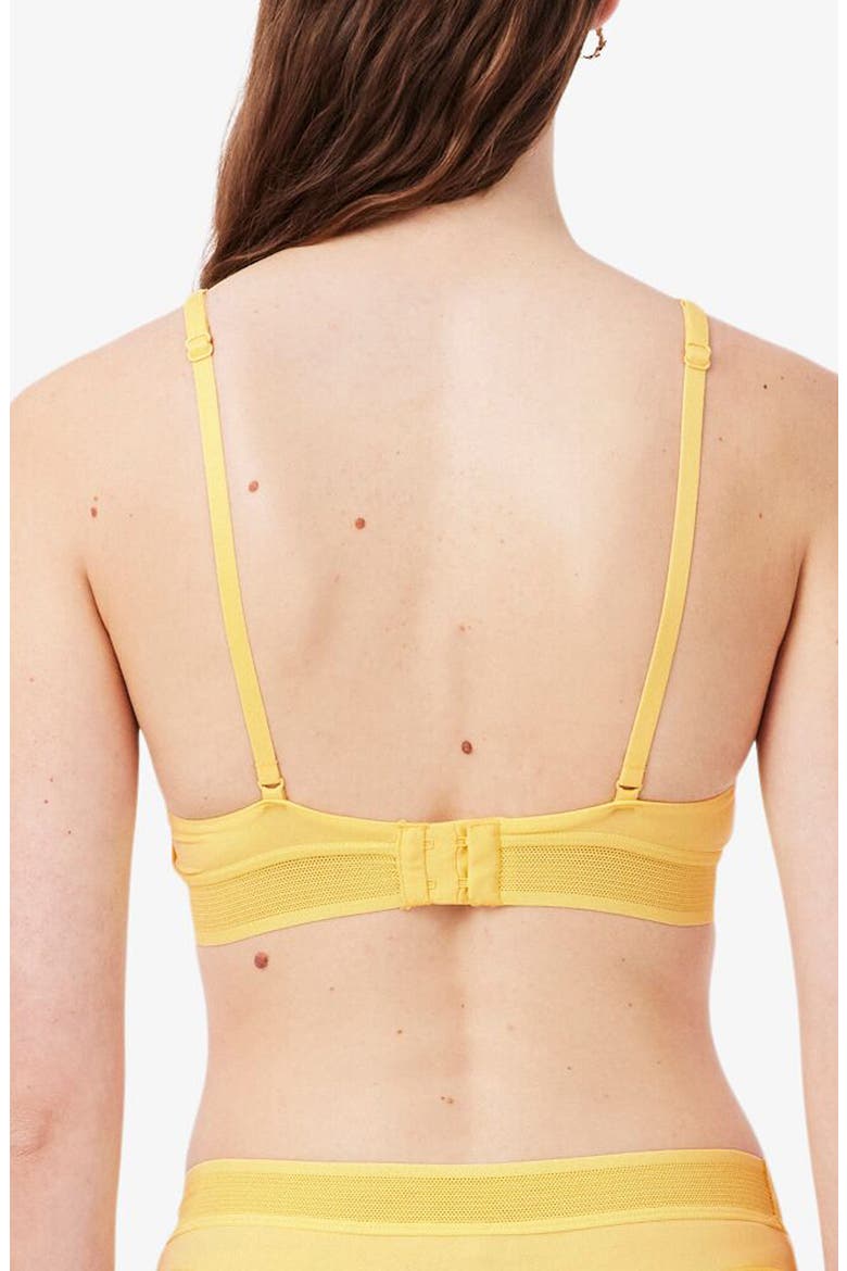 Cutout Wireless Microfiber Bra, Alternate, color, YELLOW