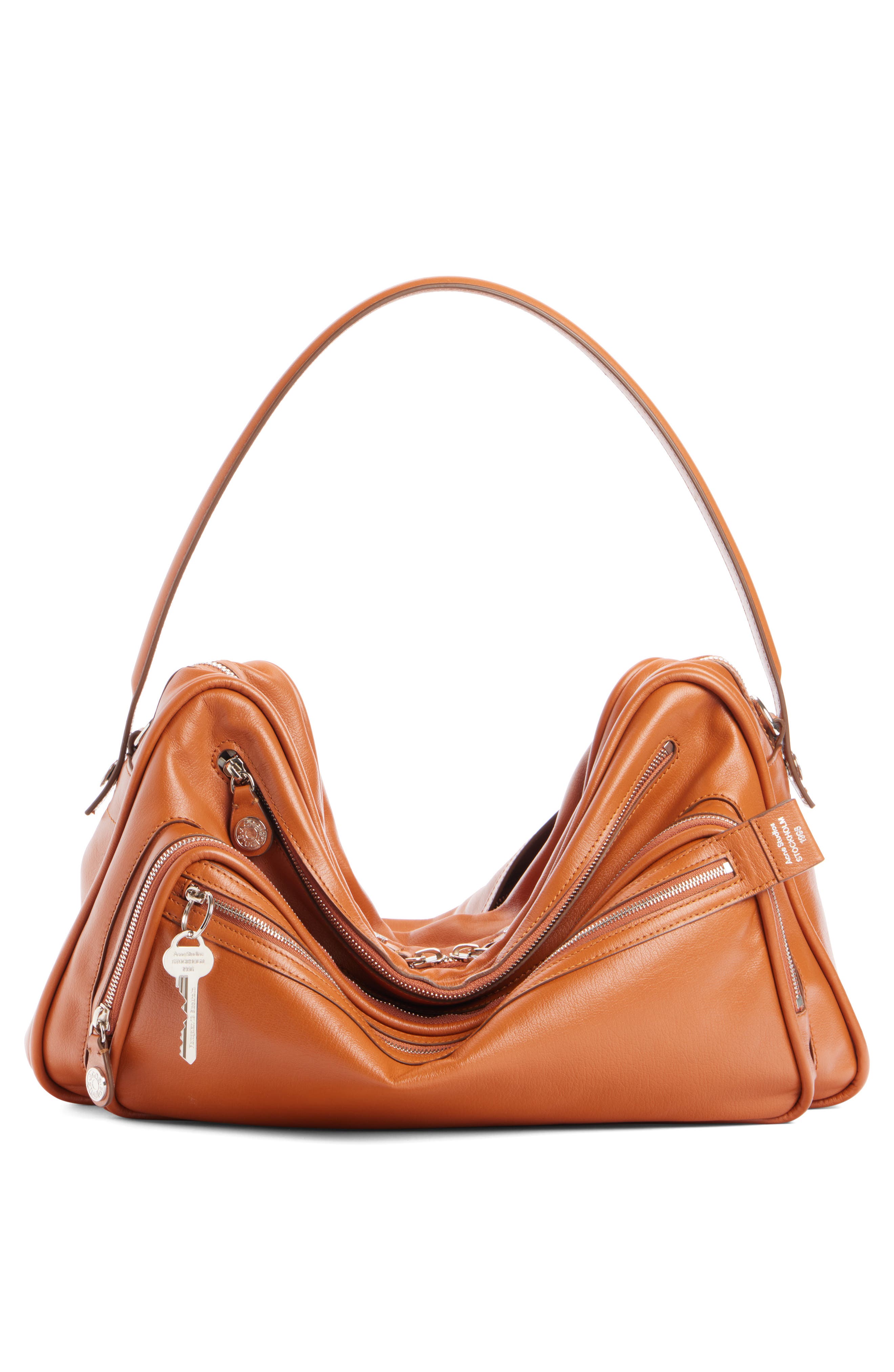 Acne Studios Medium Camero Leather Shoulder Bag, Alternate, color, 