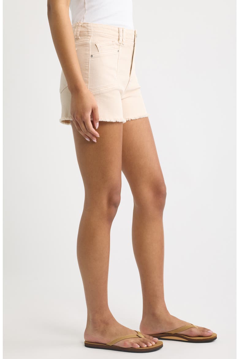 Cuffoff Denim Shorts, Alternate, color, VANILLA