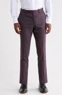 Original Penguin Plaid Flat Front Stretch Wool Blend Dress Pants