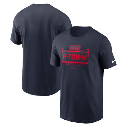 Nike Navy Houston Texans Primetime Local Essential T-shirt In Blue