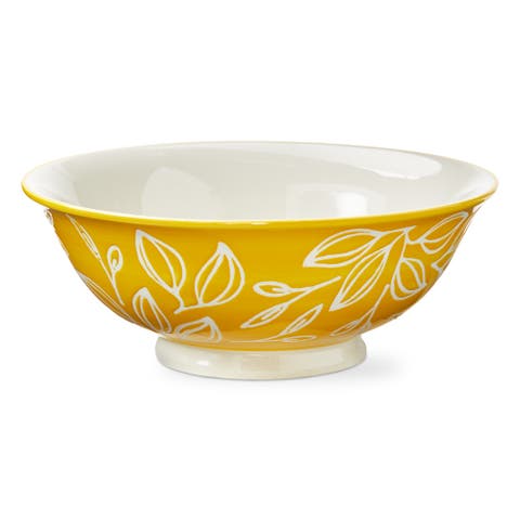 Flora Yellow Stoneware Ramen Bowl 28 oz 7.8x7.8x3 in