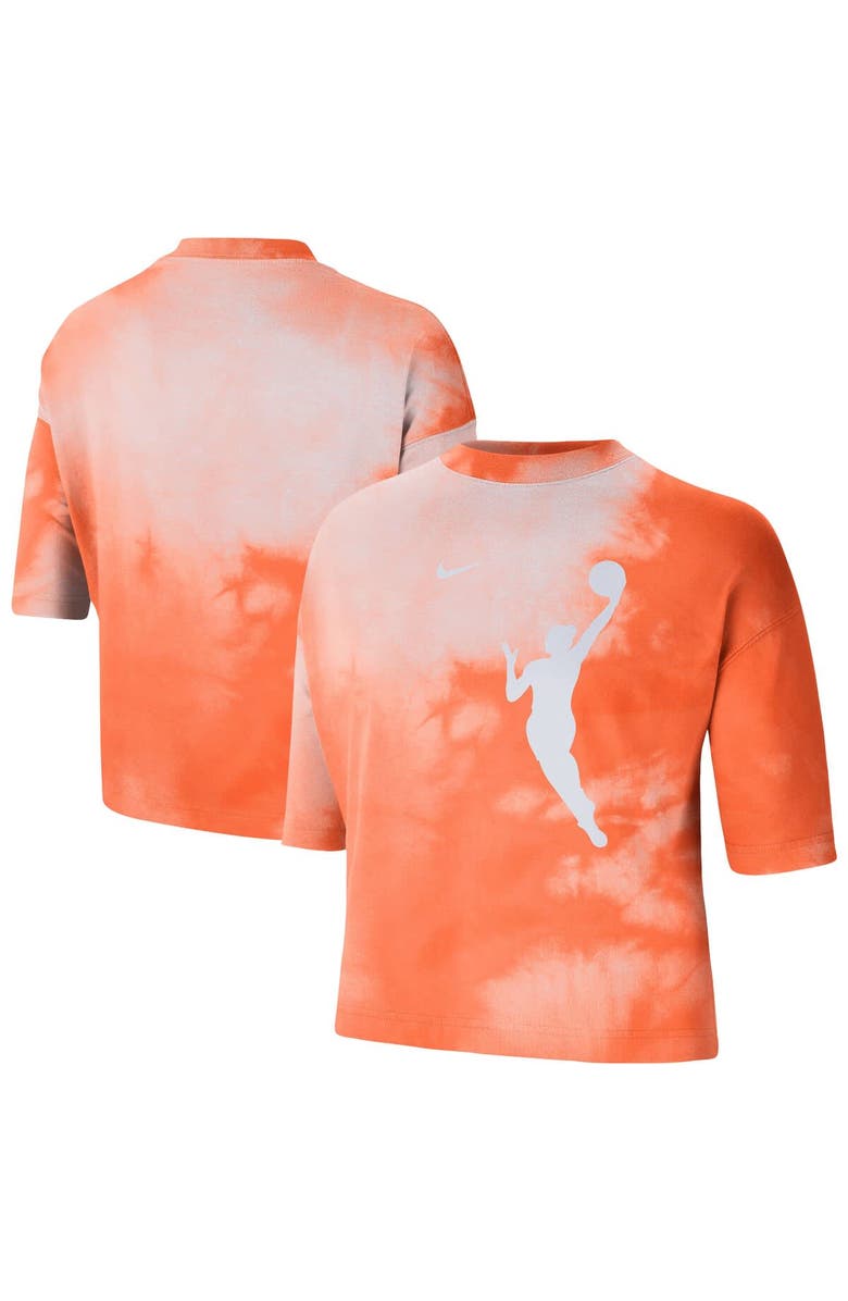 Nike Women's Nike Orange WNBA Team 13 Shadow-Dye Boxy Cropped T-Shirt, Main, color, Orange