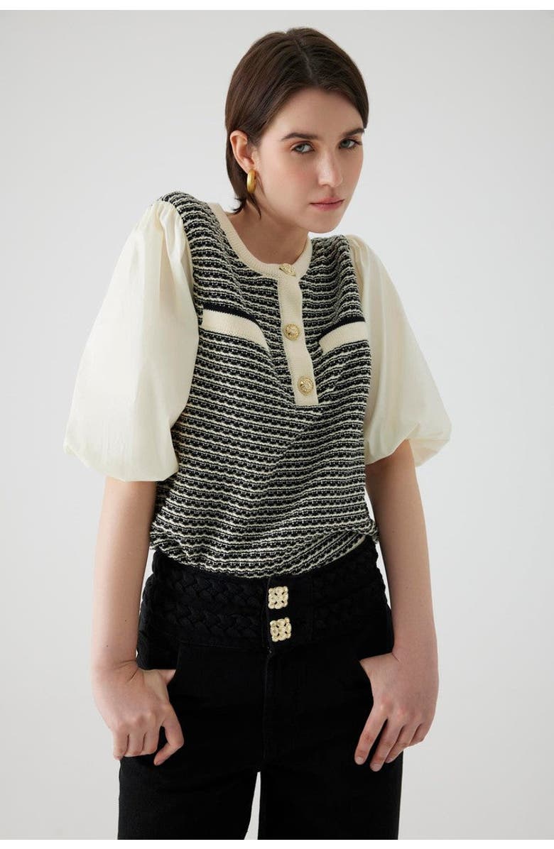 Exquise Belted Wide Leg Denim Pants, Alternate, color, Black